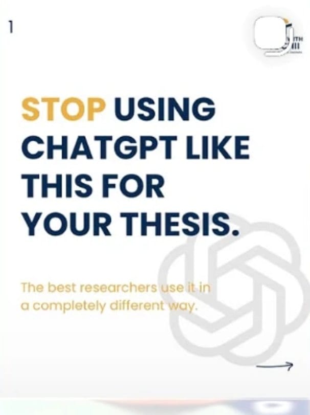 Stop using ChatGPT like this for your thesis